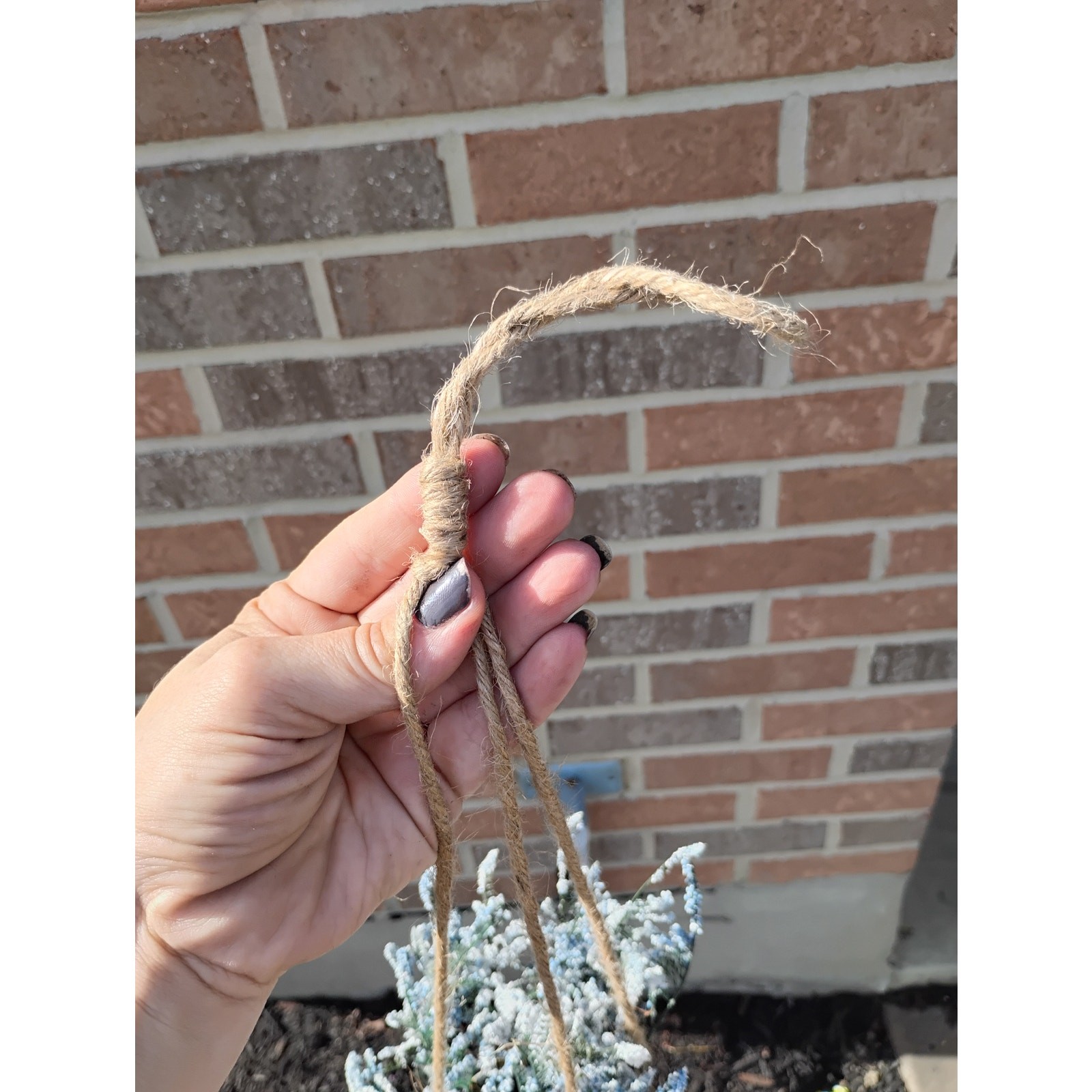 Faux Hanging Lavender Plant Basket Boho Woven Planter Spring Decor