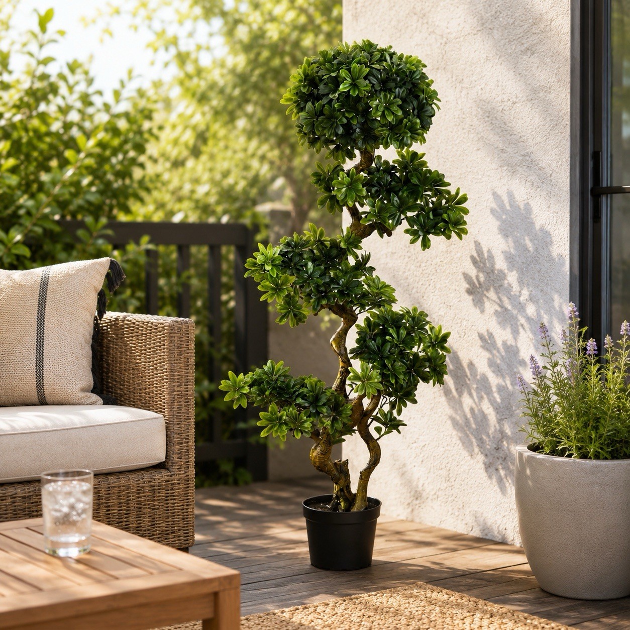 5’ Artificial Pittispourm Tree UV (Indoor/Outdoor) Home Decor. Retail $324