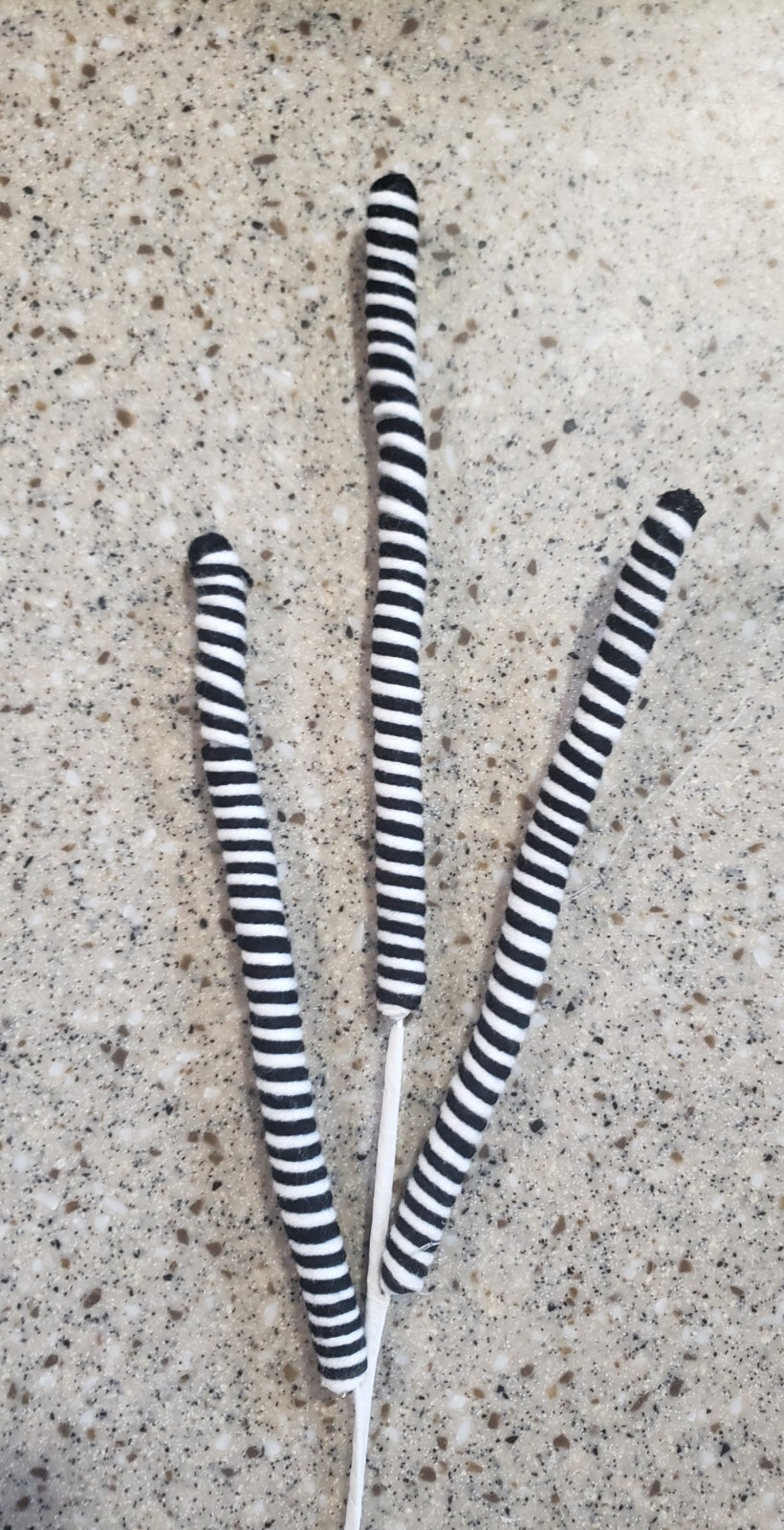 Elegant Flexible Black & White Floral Picks