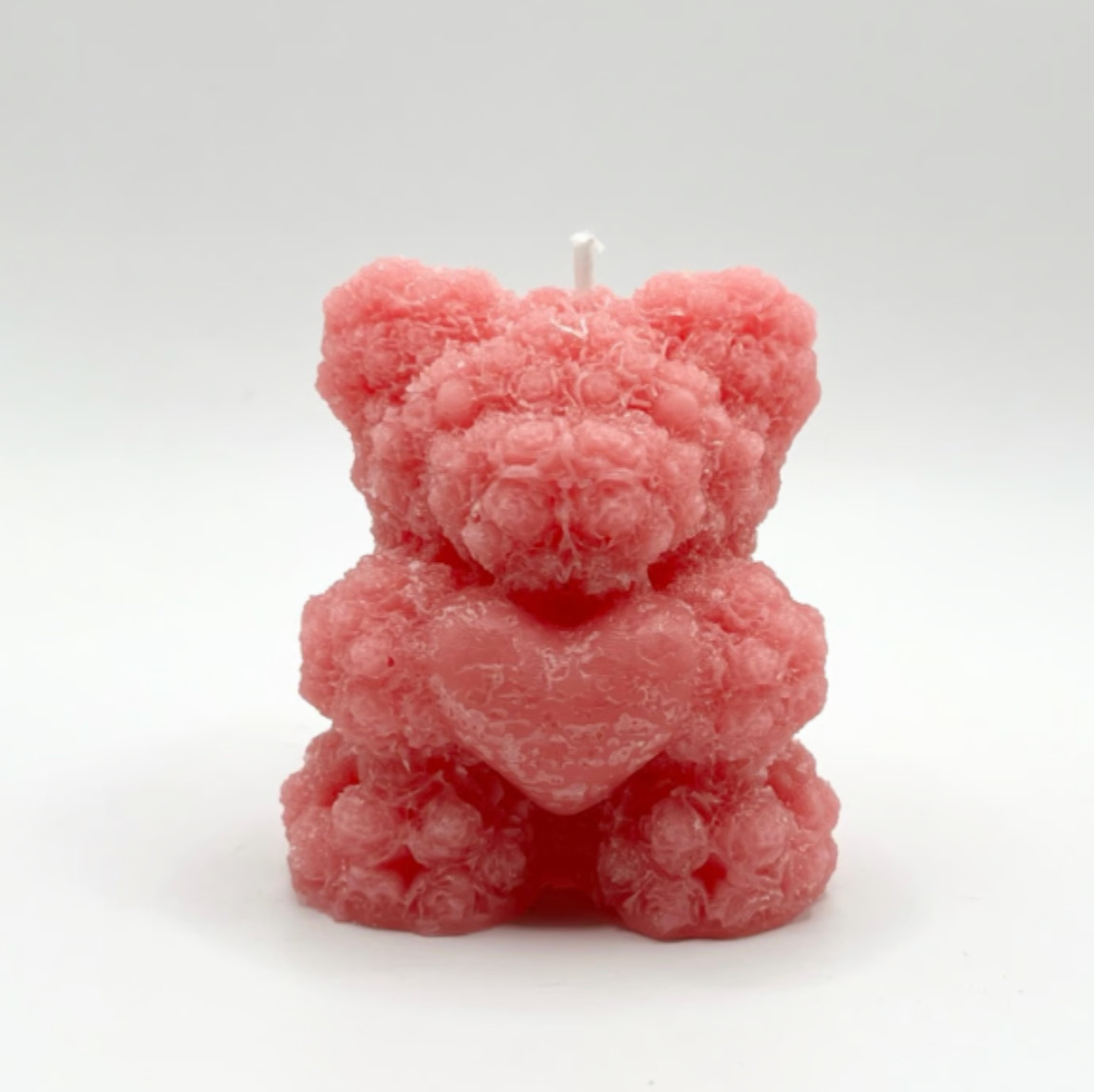 2pc Rose Teddy Bear Beeswax Spell Candle Set Love Manifestation Ritual Altar