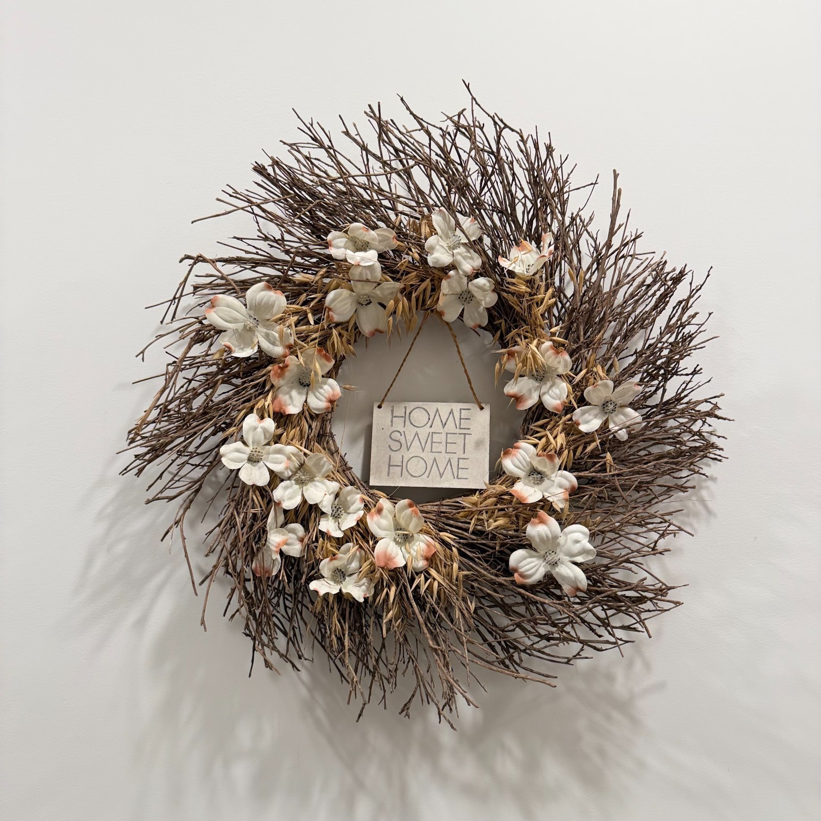 Natural Twig Home Sweet Home Wreath