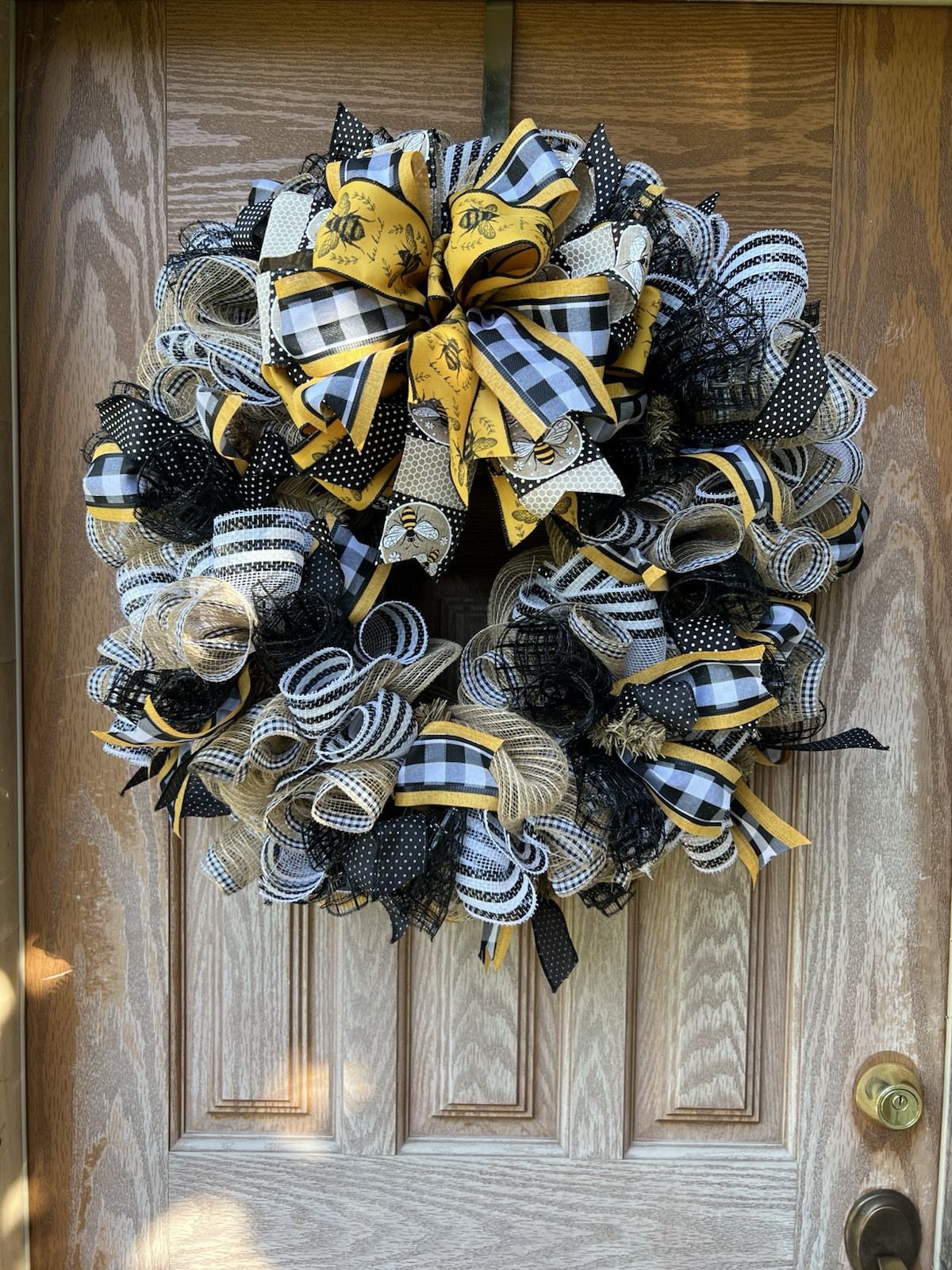 Wreath| Welcome Front Door Wreath| Home decor | | Bee