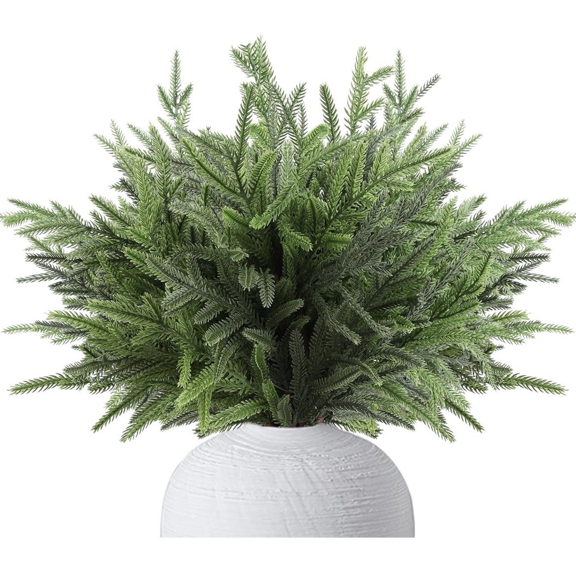 18″ Artificial Norfolk Pine Stems 8 Pack Real Touch Christmas Decorations