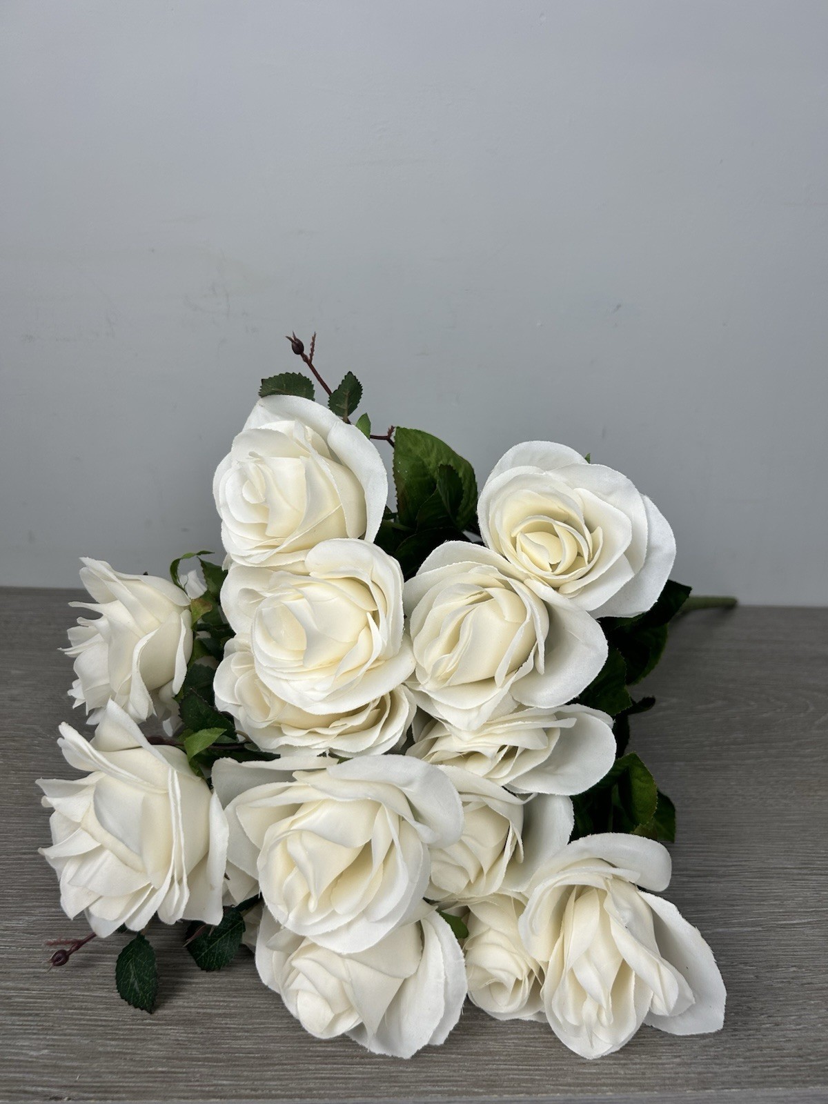 Faux Ivory Roses Bushel 20” x 2 Home Event Wedding Holiday Decor 22 Roses