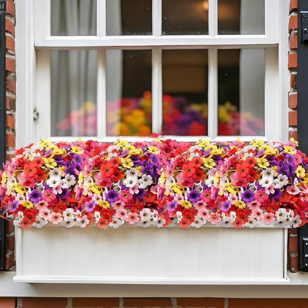 Lifelike 30 Bundle Plastic Flowers – UV Resistant for Elegant Garden Decoration