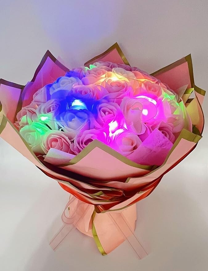 Rose Soap Bouquet Artificial Flowers, Valentine’s, Anniversary, Wedding, Birthda