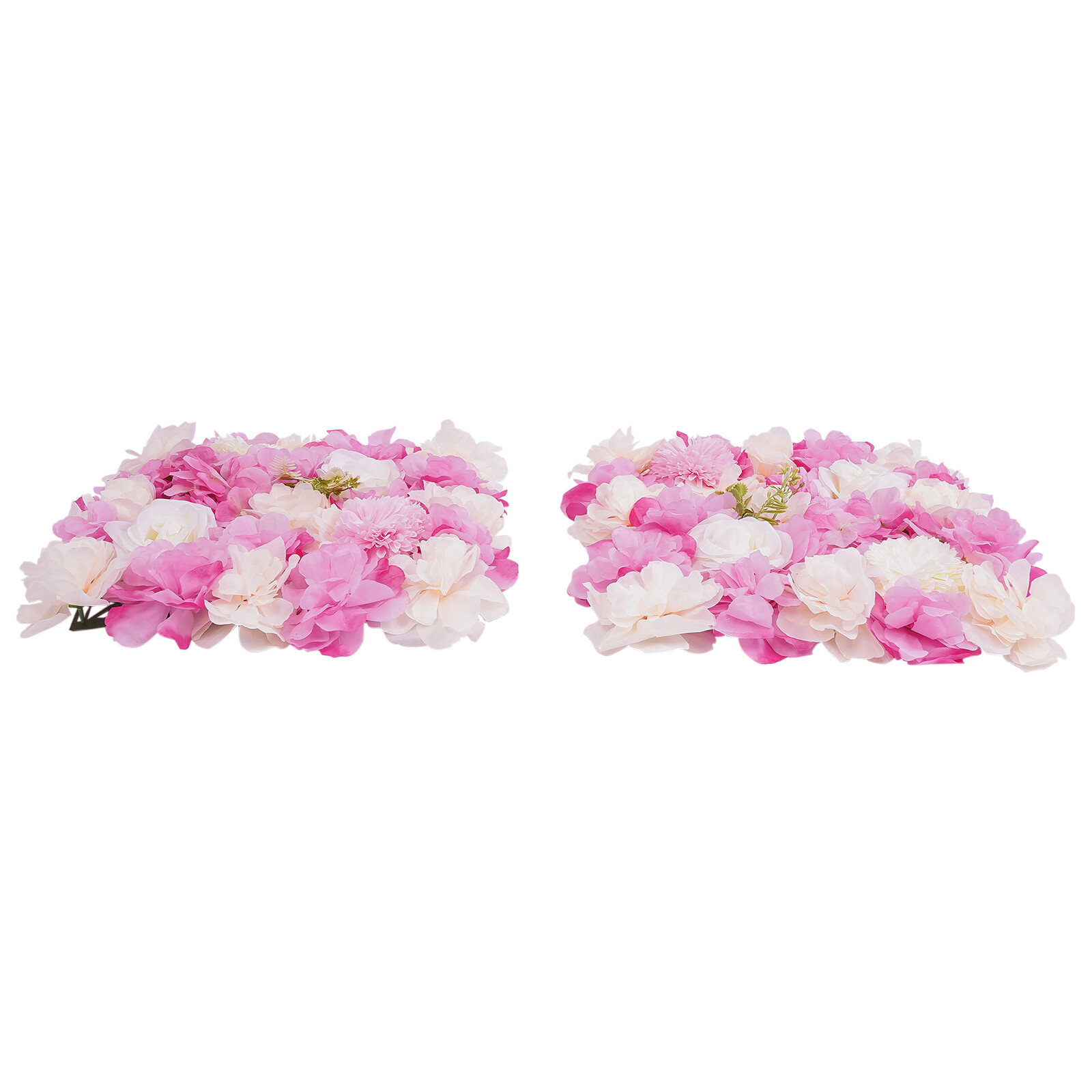 3D Flower Wall Panel-12pcs Artificial Flower Wall Background Silk Rose Mat