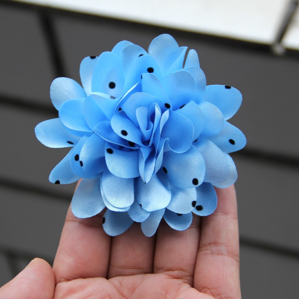 7.8cm Chiffon Decorative Flowers for Wedding Embellishment Fabric Flowers with