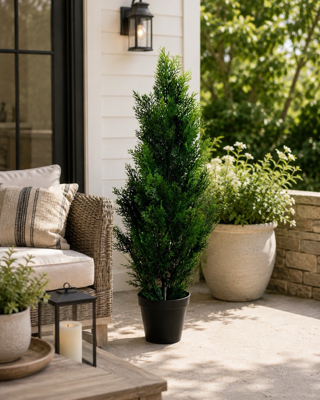 3’ Cedar Topiary Artificial Tree UV (Indoor/Outdoor) Home Decor. Retail $89