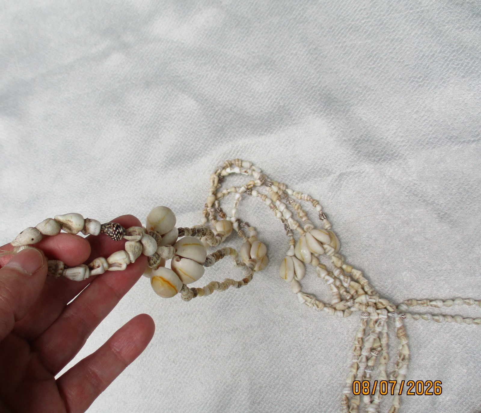SEA SHELL PLANT HANGER ALL SHELLS NO FILLERS Approximately 40″