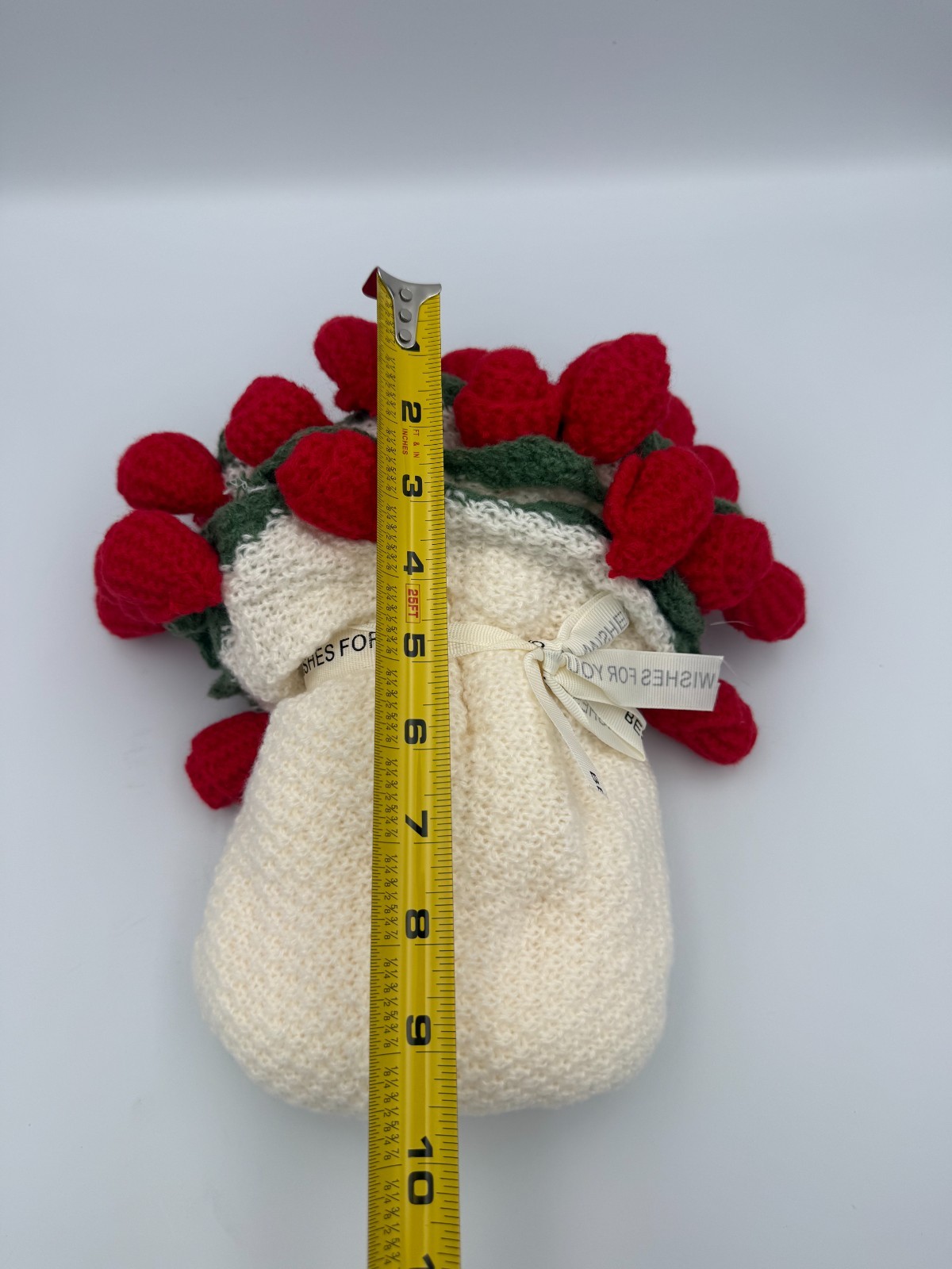 Handmade Style Crochet Rose Flower Bouquet – Forever Knit Gift Pink Roses Decor