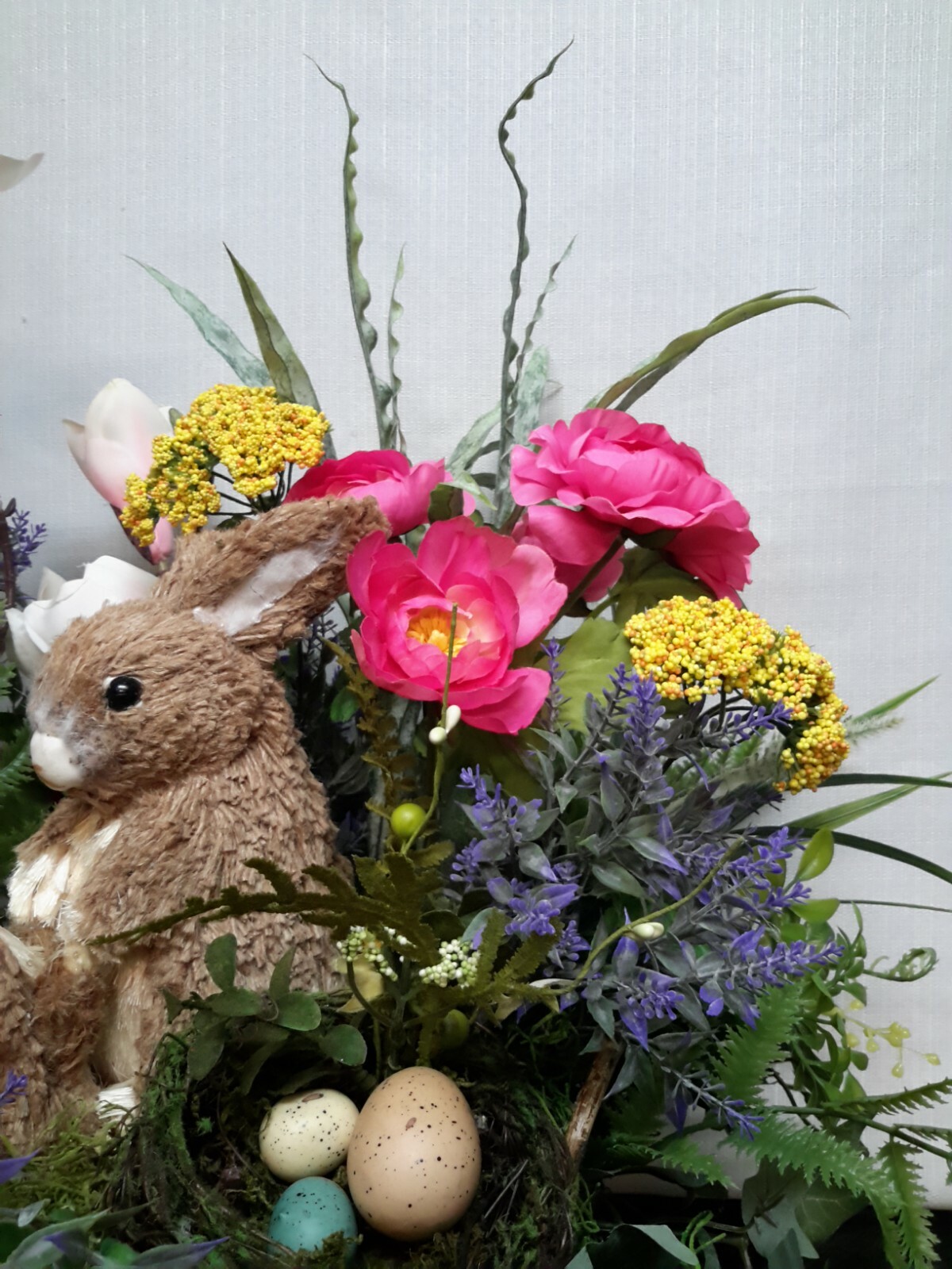 Flower Arrangement Spring Summer Table Centerpiece Easter Bunny Decor Mother Day