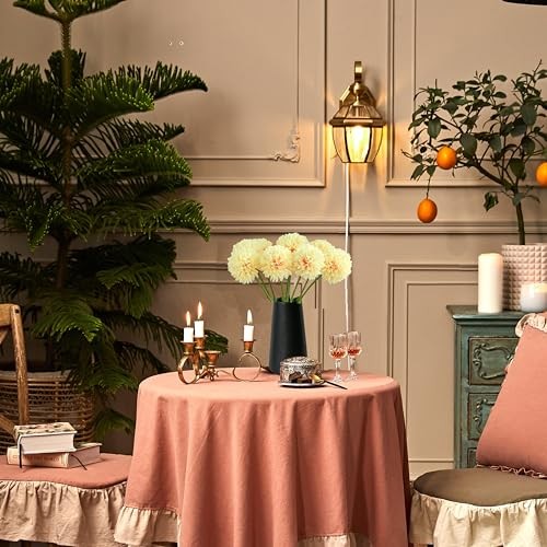 12 PCS Yellow Chrysanthemum Artificial Mums Silk Flowers Home Table Decor