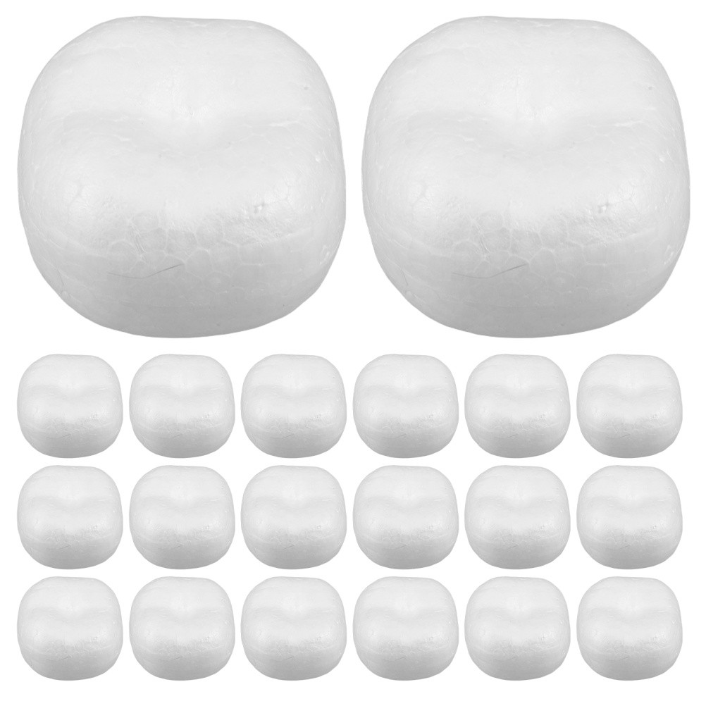 20Pcs Durable White Foam Craft Balls Simulated Persimmon for Home Ornament DIY