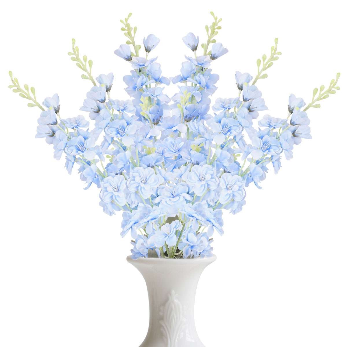 Lot Delphinium Artificial Flower 34.6” Long Silk Larkspur Flowers– 2 Colors