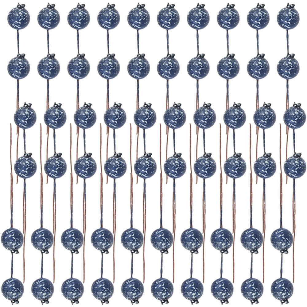 100 Pcs DIY Wreath Fake Berry Simulation DIY Bouquet Blueberry Decoration