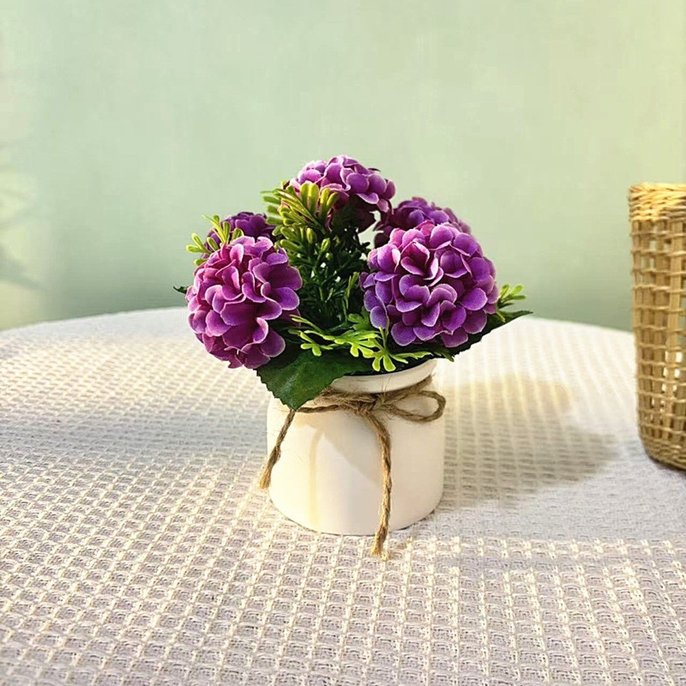 Chrysanthemum Potted Artificial Flowers for Year Round Indoor Outdoor Decor Use