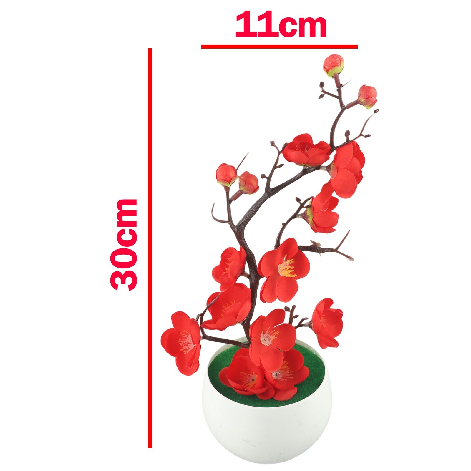Bonsai Simulation Artificial Pot Plant Home Office Plum Blossom Decor