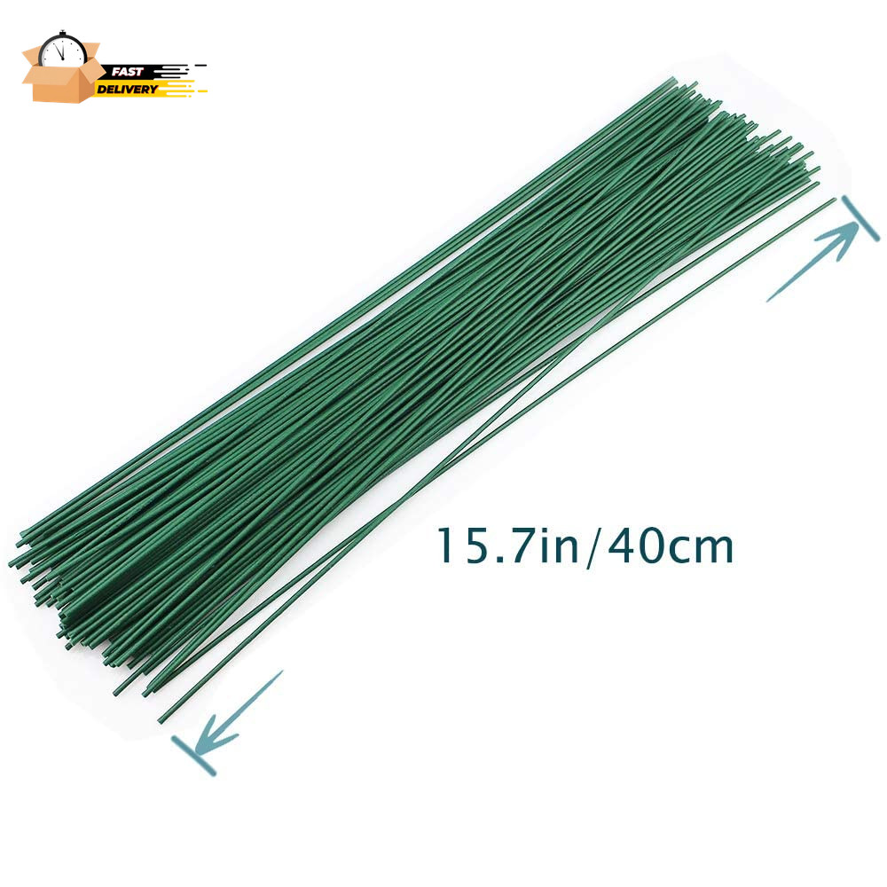 200 Pcs Floral Stem Wire,22 Gauge 16 Inch Floral Stems for Flower Arrangements