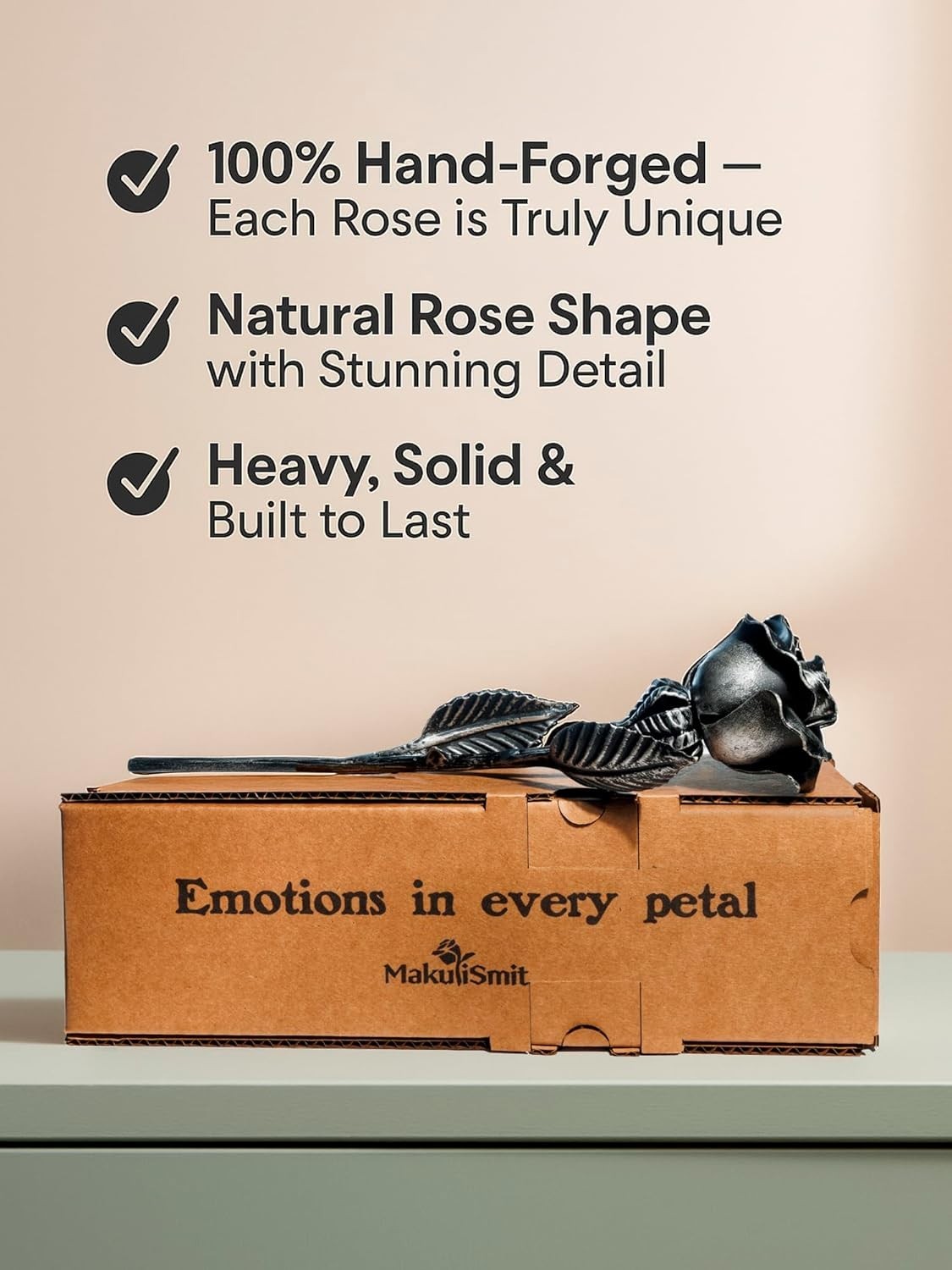 Unique Handcrafted Iron Rose – Symbol of Never-Fading Love for Anniversaries