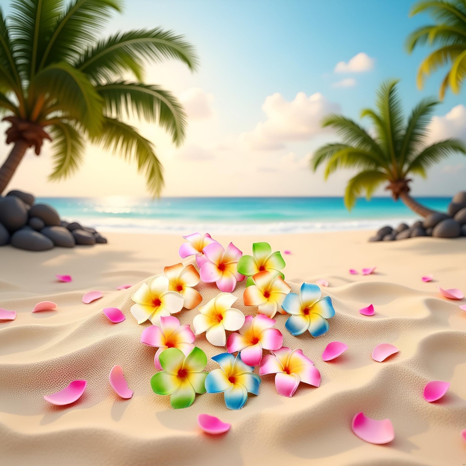 10Pcs Multicolor Hawaii Plumeria Flower Clips, Artificial Tropical Flower Hai…