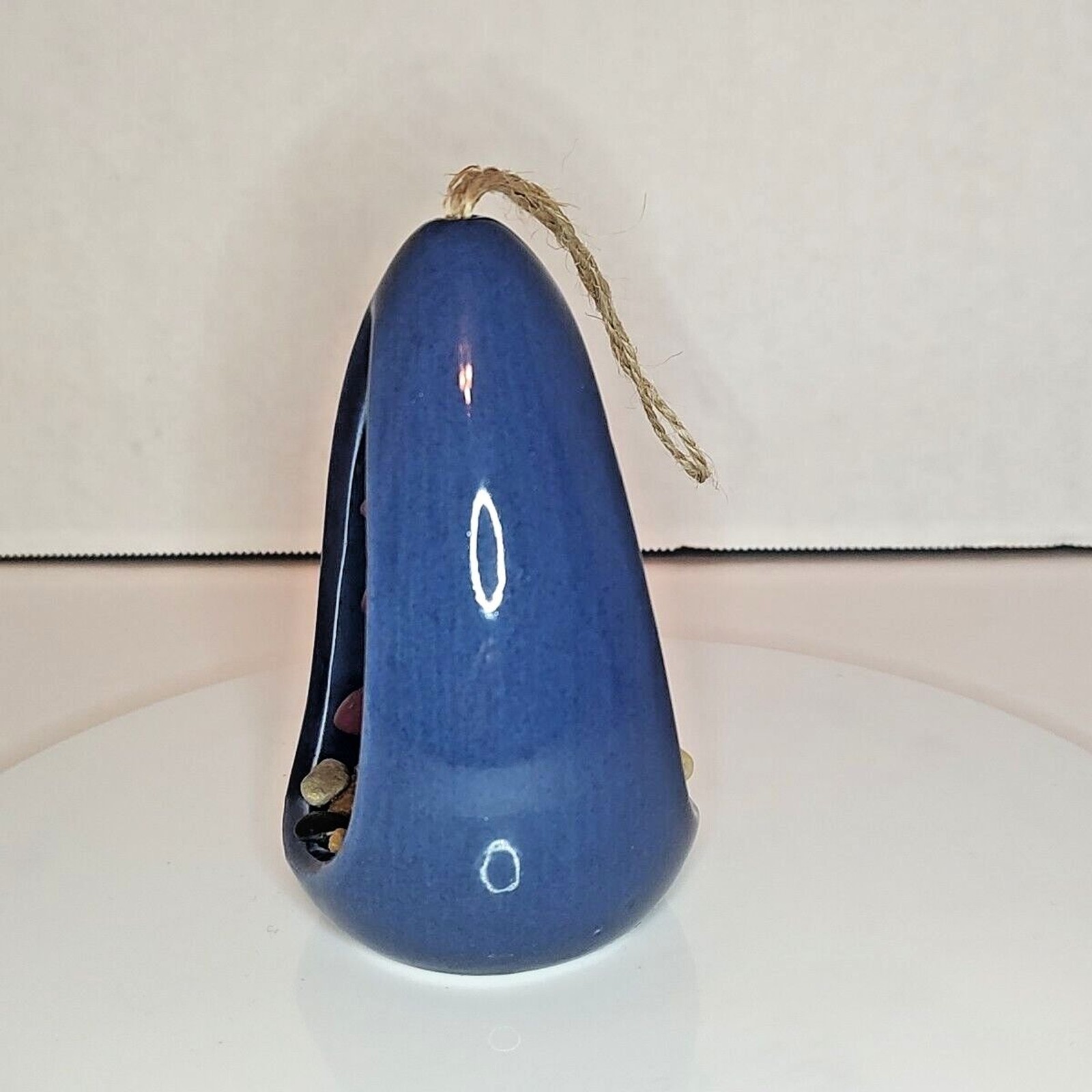 Hanging Modern Coastal Artificial Succulent Home Decor Navy Blue Purple Ceramic