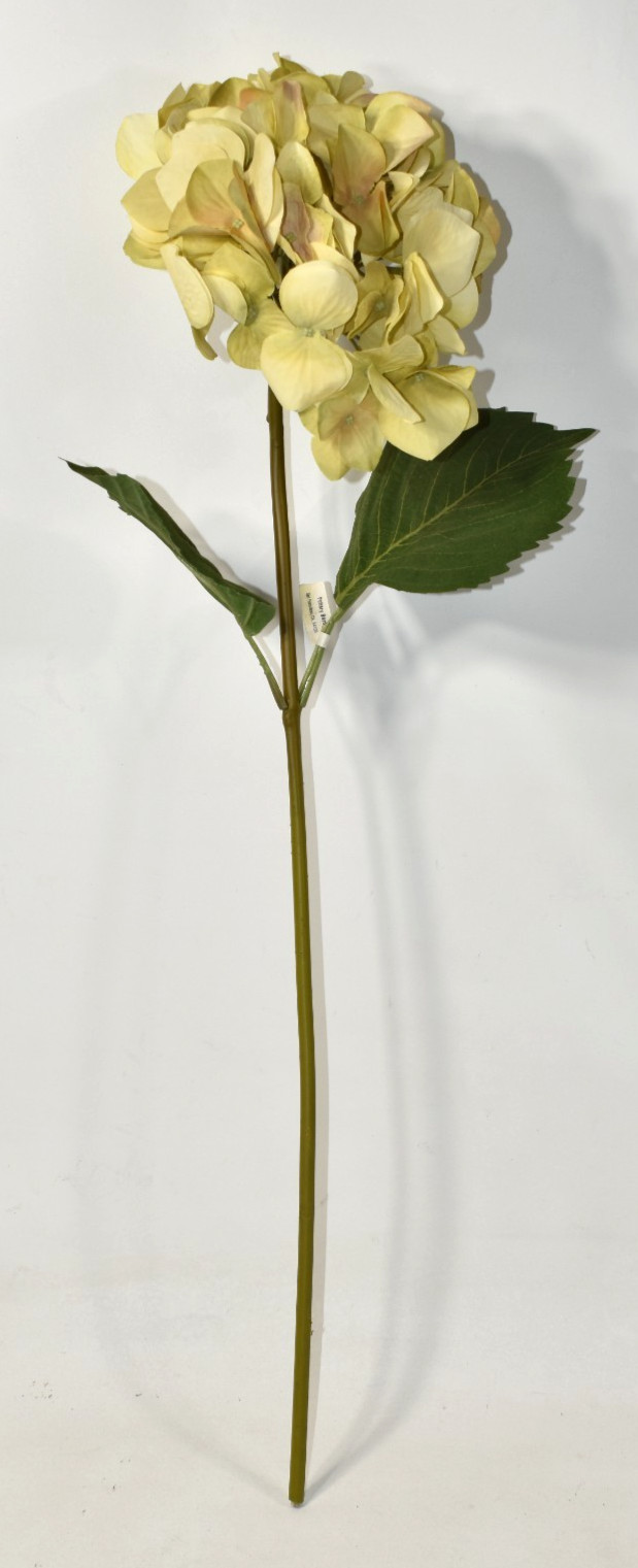 Pottery Barn Faux Hydrangea Ivory Branch Artificial Flower 26″ Stem NEW NOS