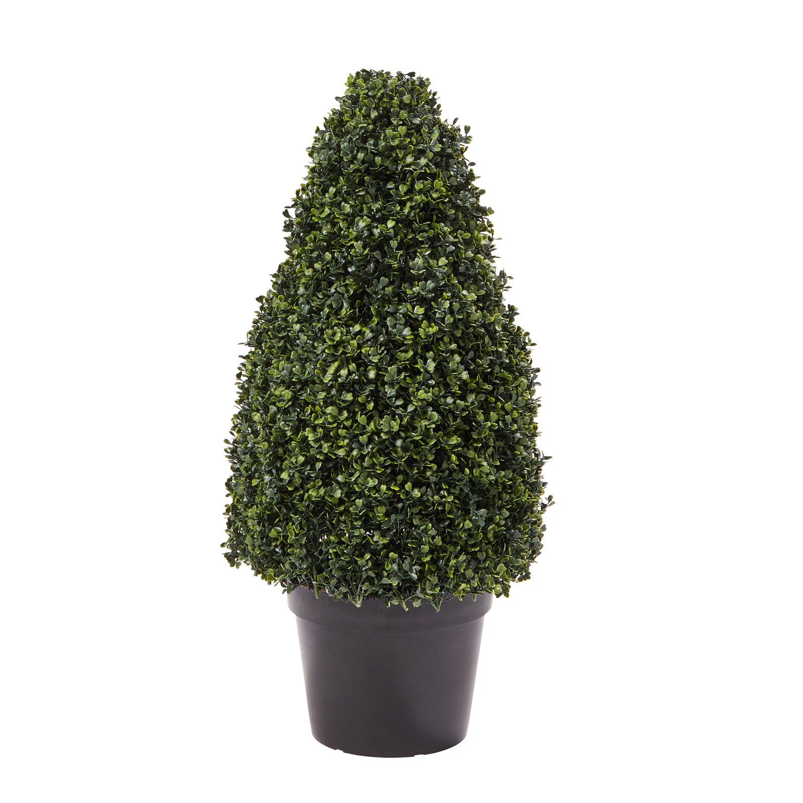 Artificial Boxwood Topiary 36 In Tower Style Faux Plant Pot-Decorative Realistic
