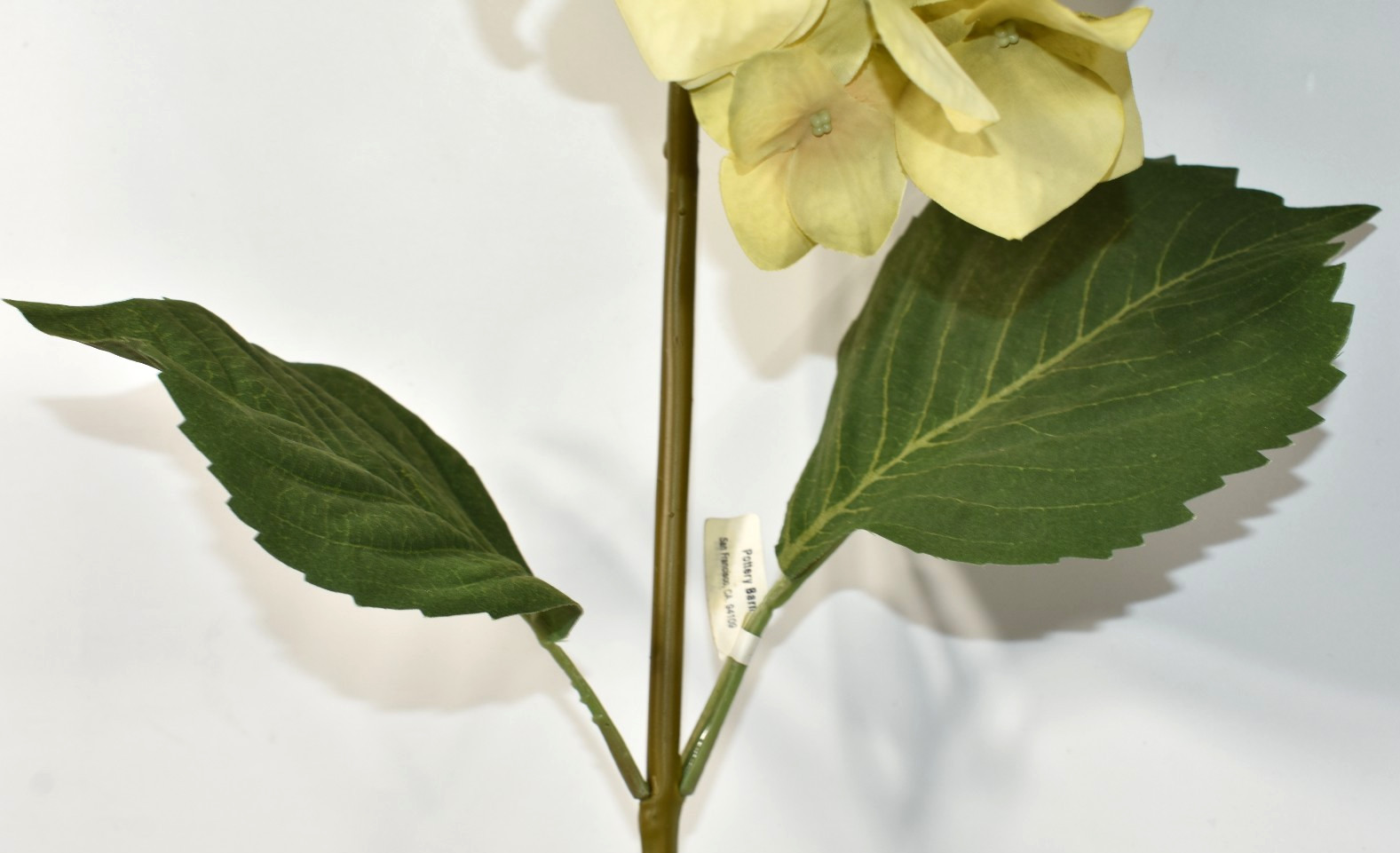 Pottery Barn Faux Hydrangea Ivory Branch Artificial Flower 26″ Stem NEW NOS