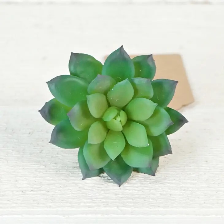 Artificial Green Velvet Succulent