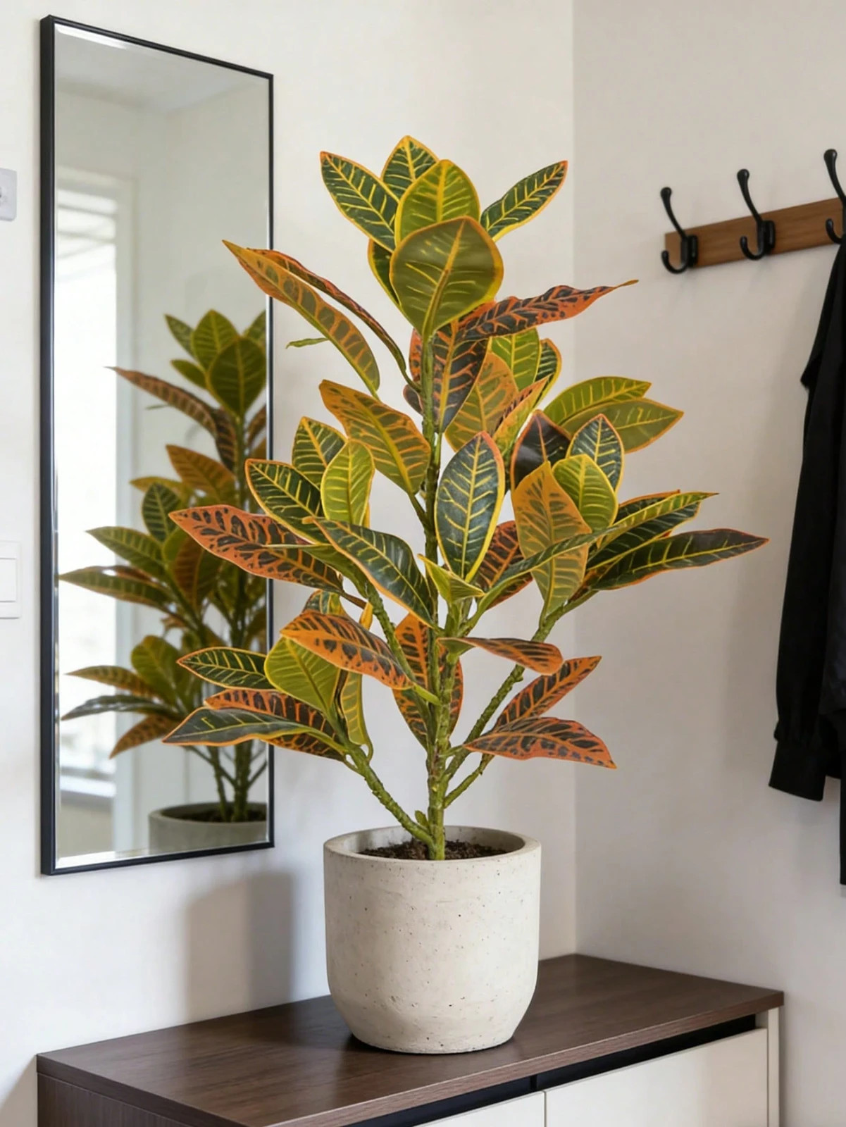 1pc Artificial Ficus Tree With Color Changing Leaves 41cm/16.14in-52Leaves no po