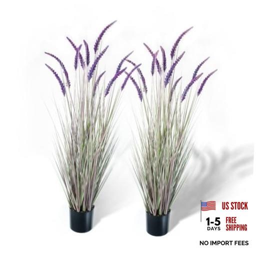 5ft 2-Pack Artificial Veronica Spiked Speedwell Grass, 59in Faux Tall 5FT-2PCS