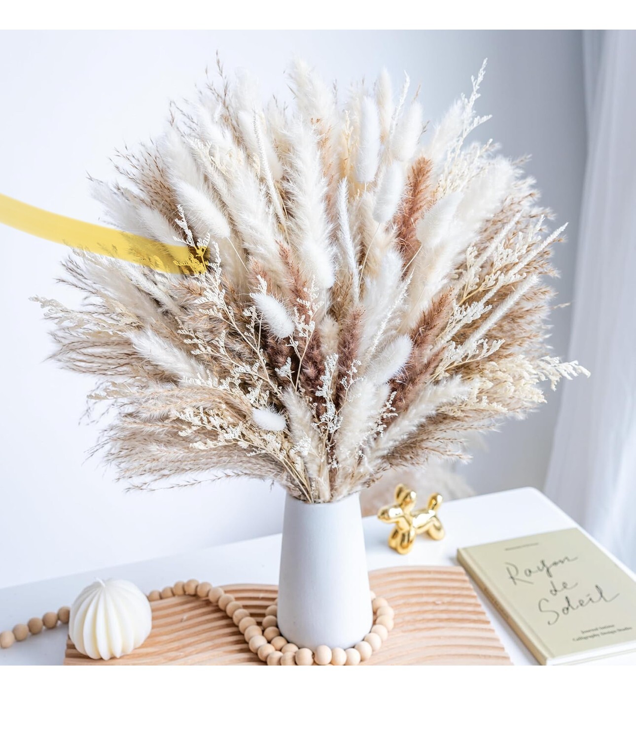 86PCS Natural Dried Pampas Grass Boho Home Decor