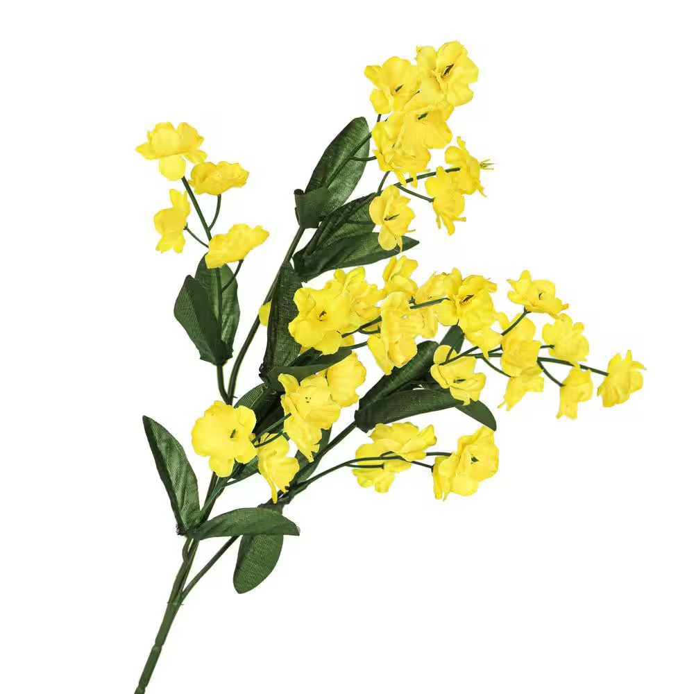 18 In. Yellow Artificial Baby’S Breath Gypsophila Flower Stem Spray (Set of 12)