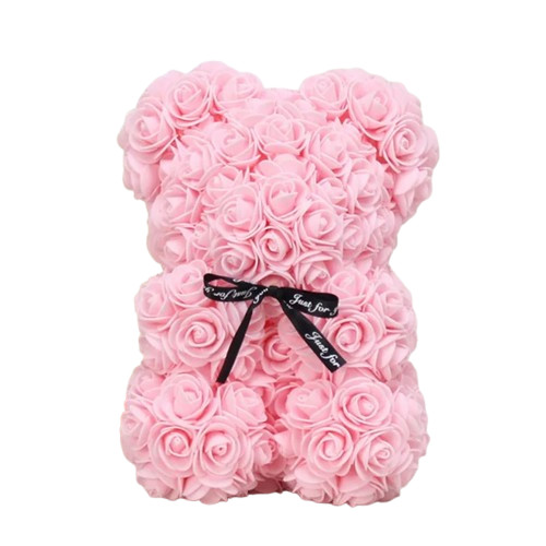 25CM Rose Teddy Bear Artificial Flowers Foam Valentine’s Day Birthday Gift