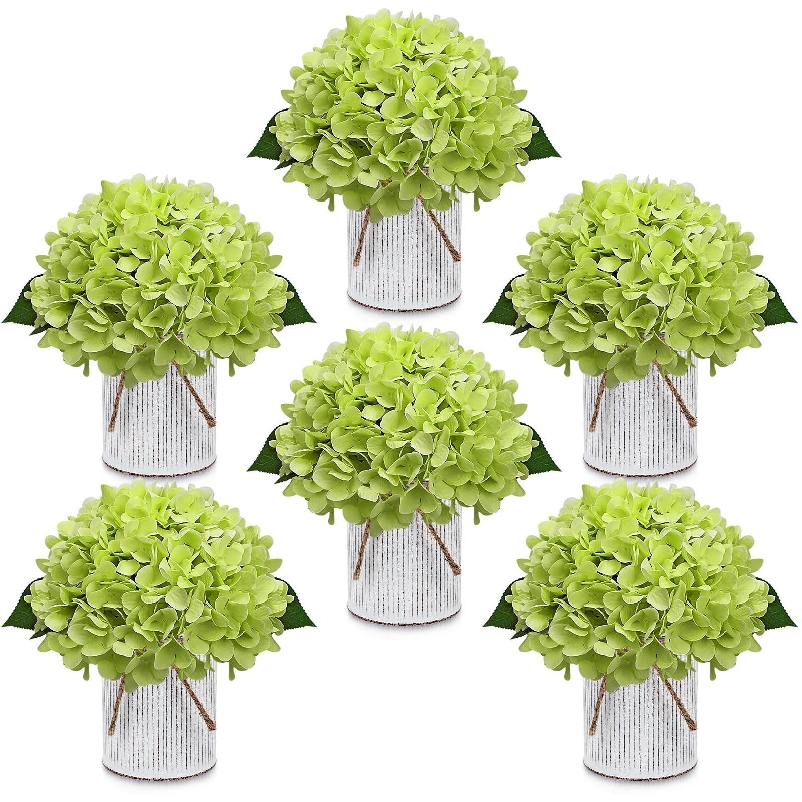 Flower Table Centerpieces – Set of 6 Floral Arrangement Artificial Wedding Hy…