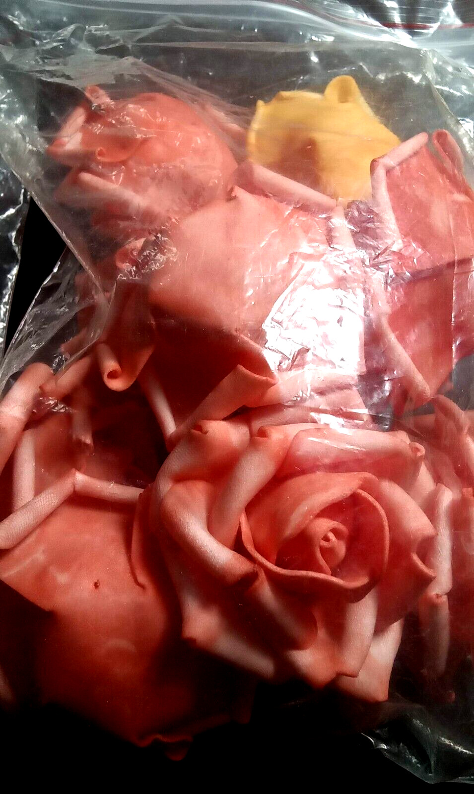 Artificial Flowers Pink Roses and Yellow Long Stem Flower Trail 17 Item
