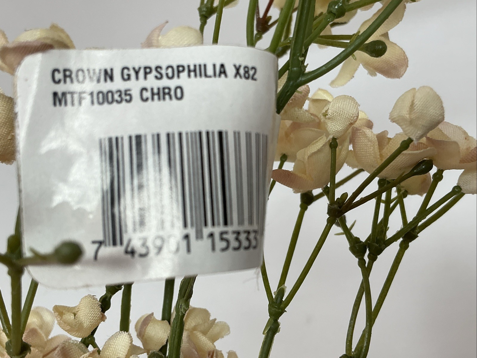 Crown Gypsophilia Peach and Off White 22” Lavender Spray Pink 20” 3 Picks NOS
