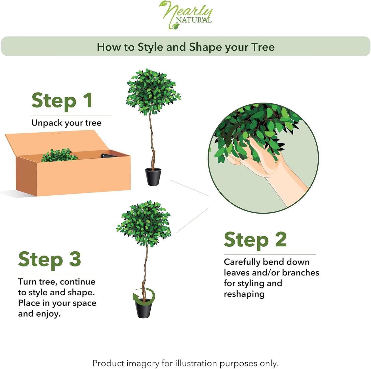 Elegant 36in Ficus Tree with 378 Leaves – A Touch of Green for Every Home