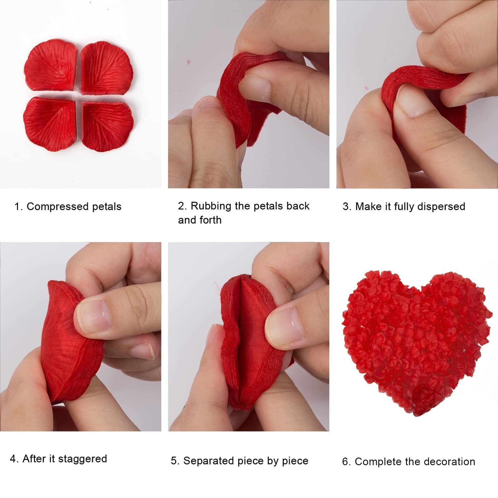 Rose Petals 5000 PCS Red Artificial Flower for Valentine’s Wedding Decor