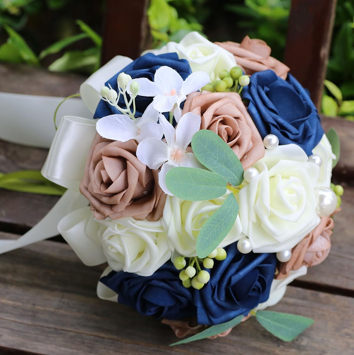 Lightweight Bridal Wedding Bouquet Round Holding Bouquet Throw Toss Artificia…