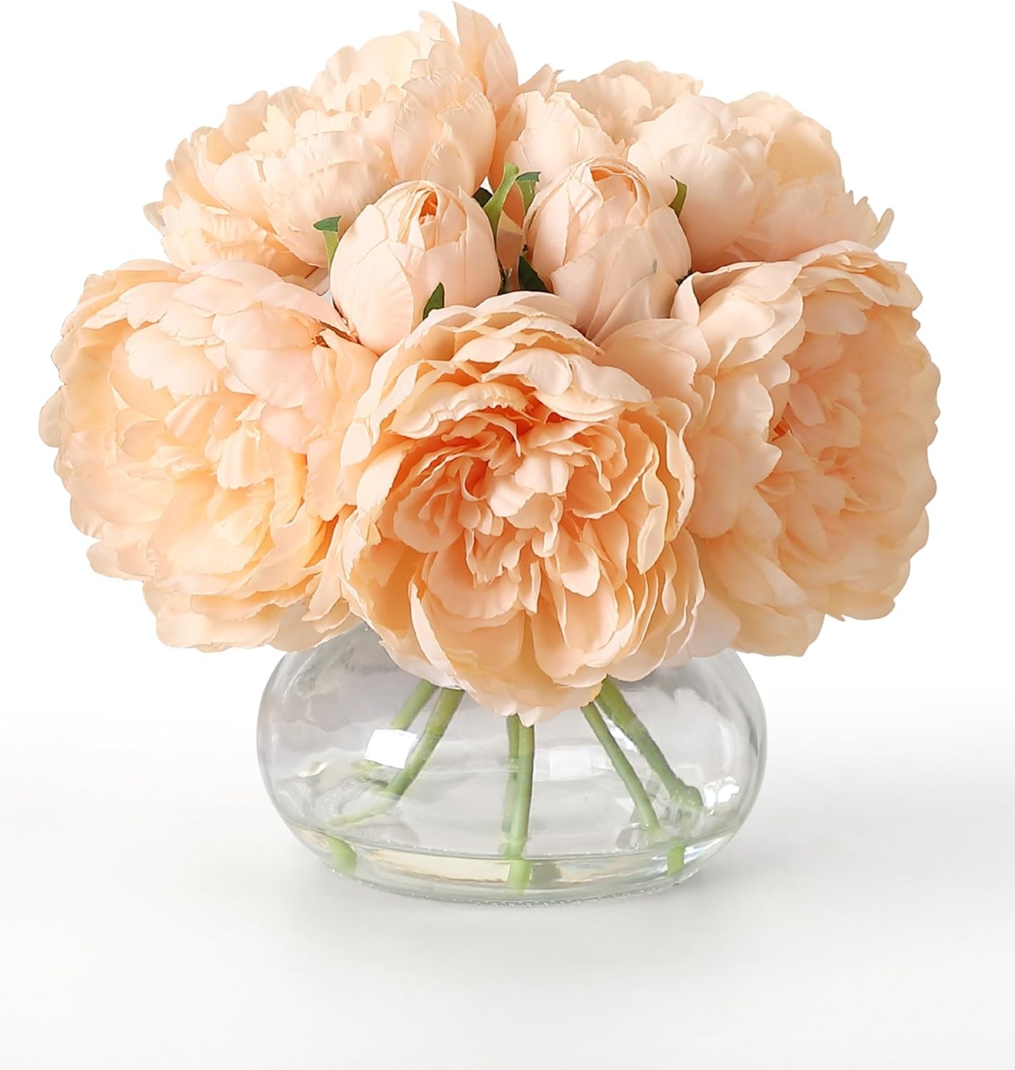 Artificial Silk Flower Arrangement w/ Glass Vase Faux Water Table Wedding Decor