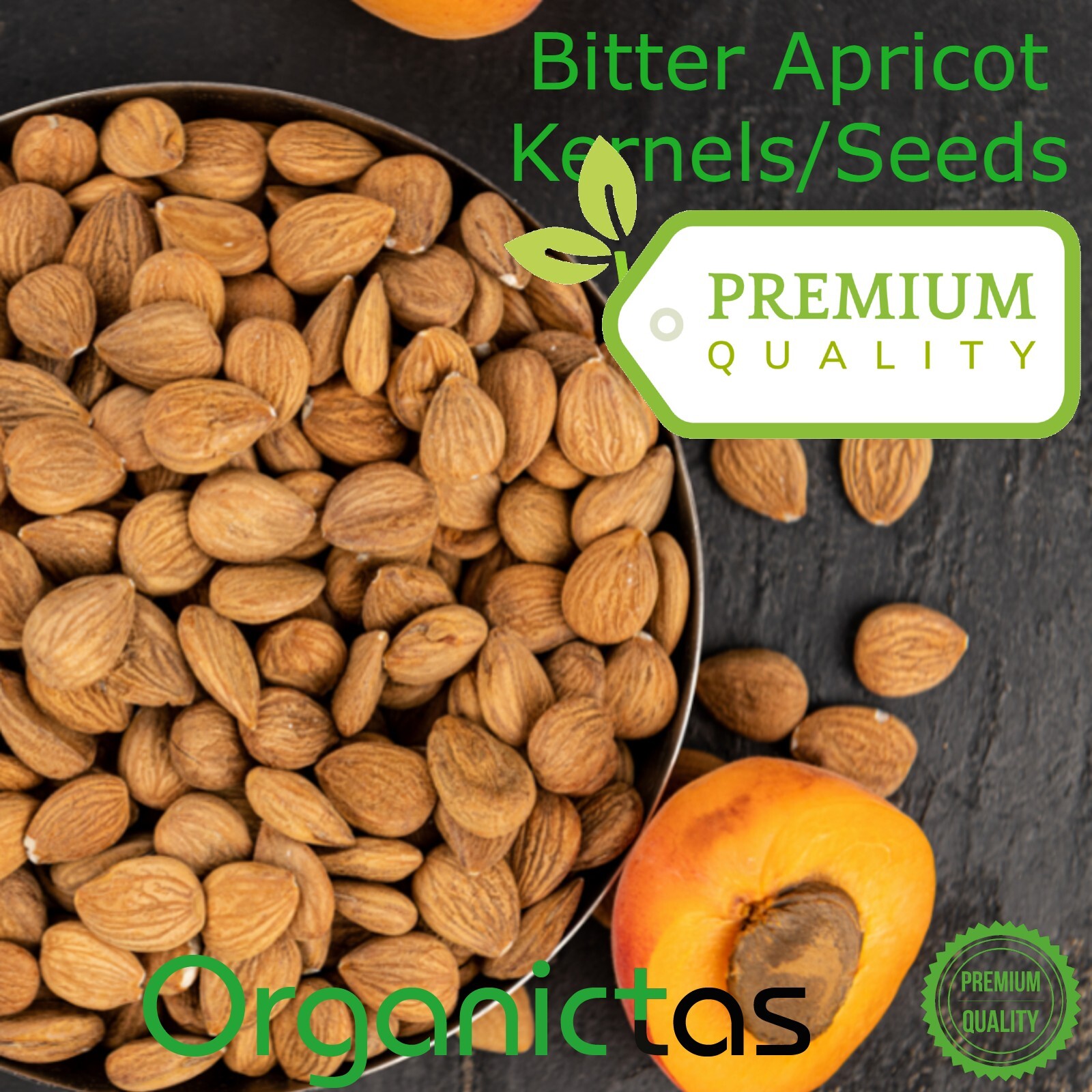 Organic Bitter Apricot Kernel Seeds Raw Naturally Dried Premium Top Quality