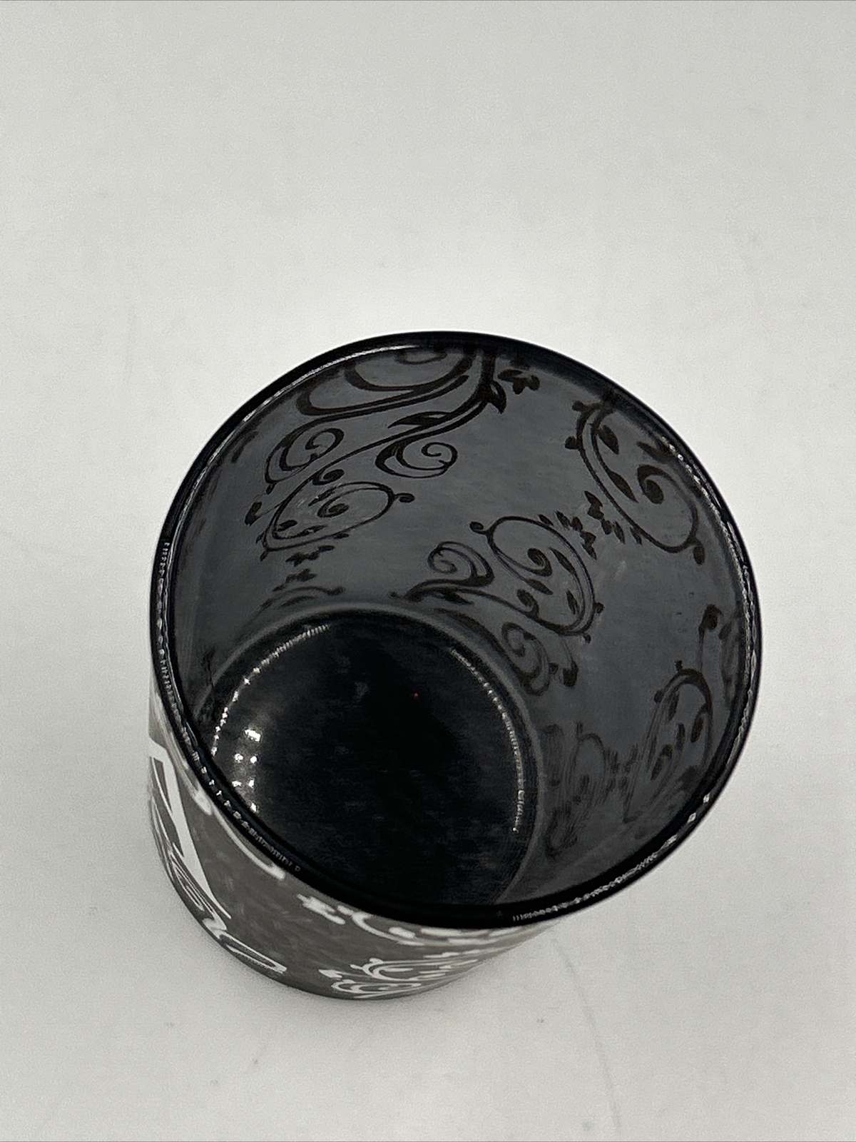 Glass LETTER A VOTIVE CANDLE HOLDER DECORATION Black