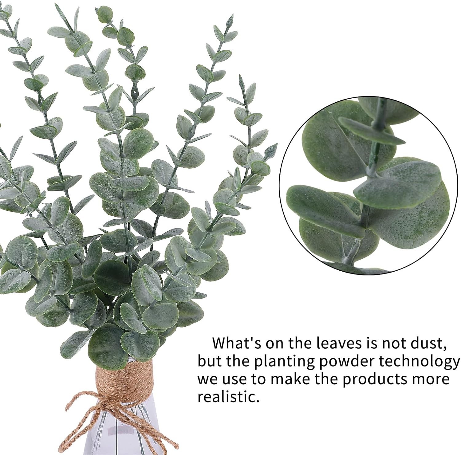 Spring-Ready 24 Pcs Faux Eucalyptus Stems | Perfect for Centerpieces & Bouquets