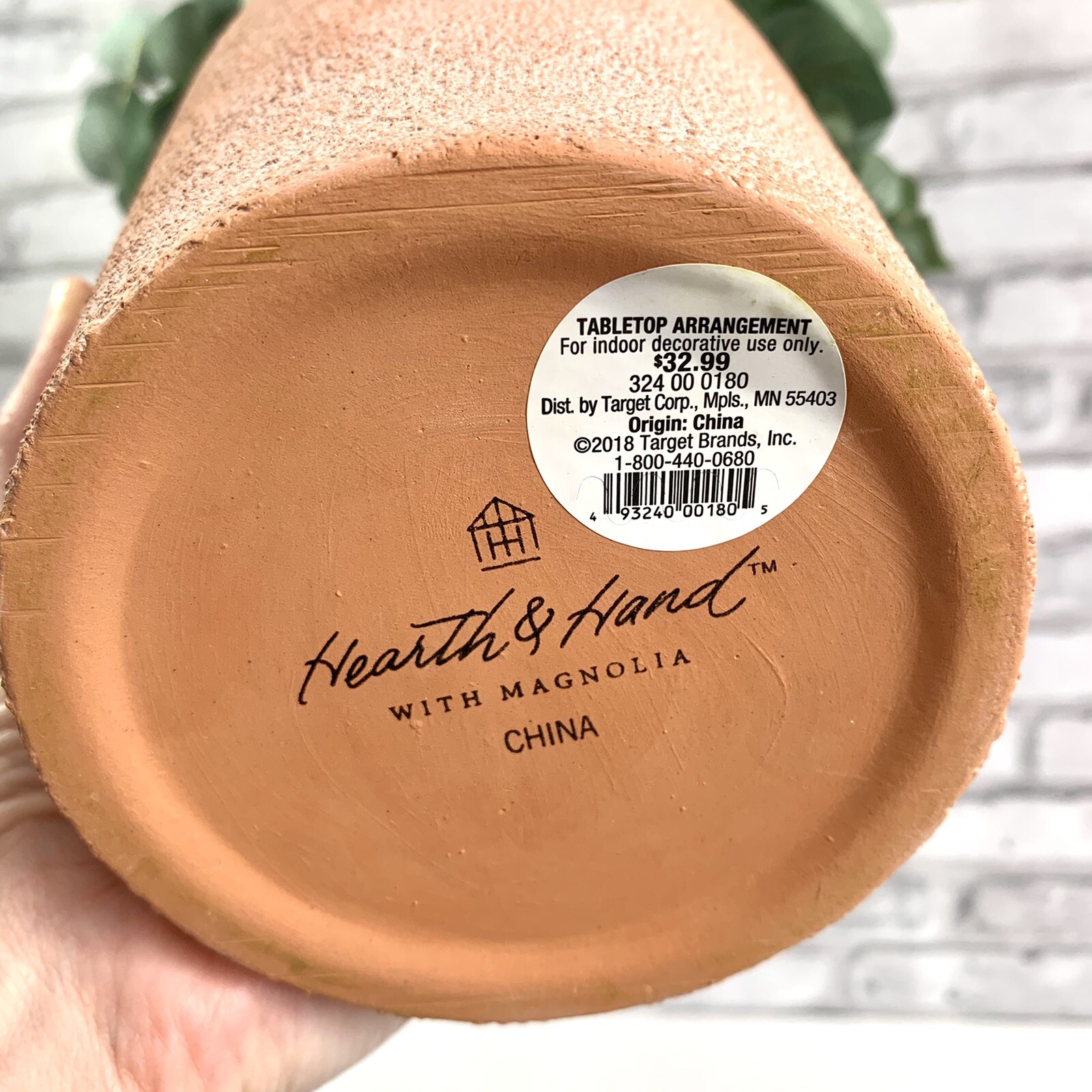 Set of 2 – Hearth & Hand Magnolia Faux Large Eucalyptus 22″ Terracotta Pot Plant