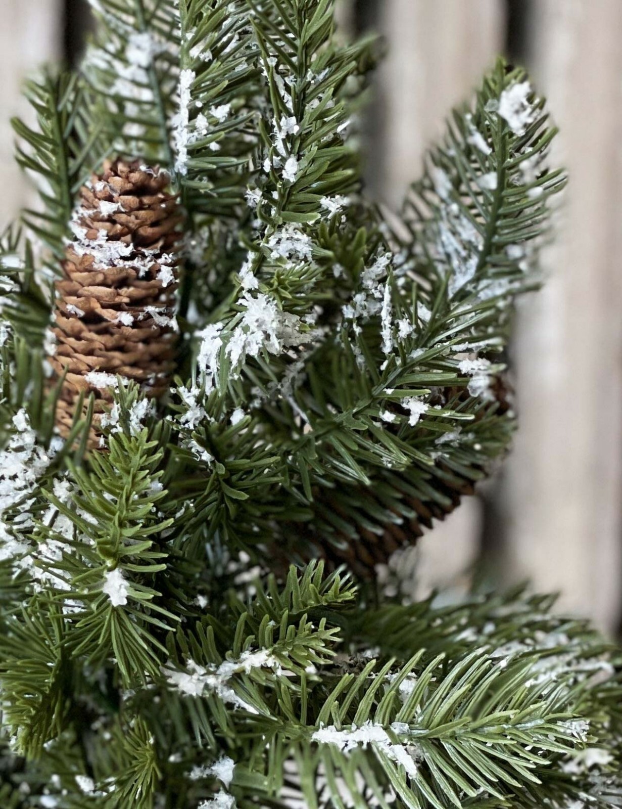 Floral Pick Snow Slash Pine 20 inch Bush Artificial Winter Christmas Greenery