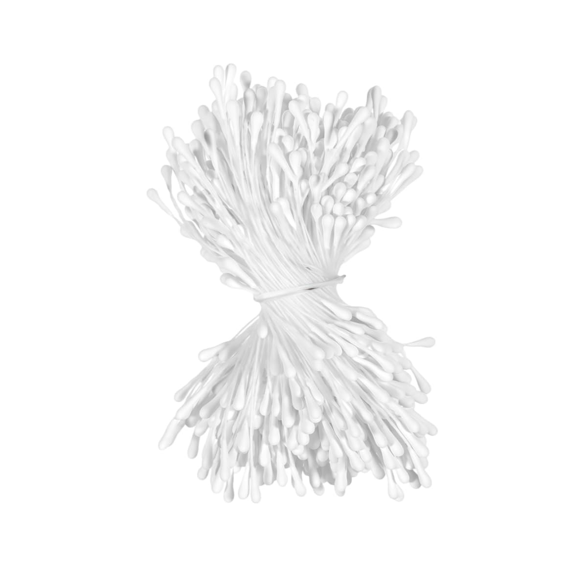 400 PCS Mini White Double Head Flower Stamen 552.5mm Artificial DIY