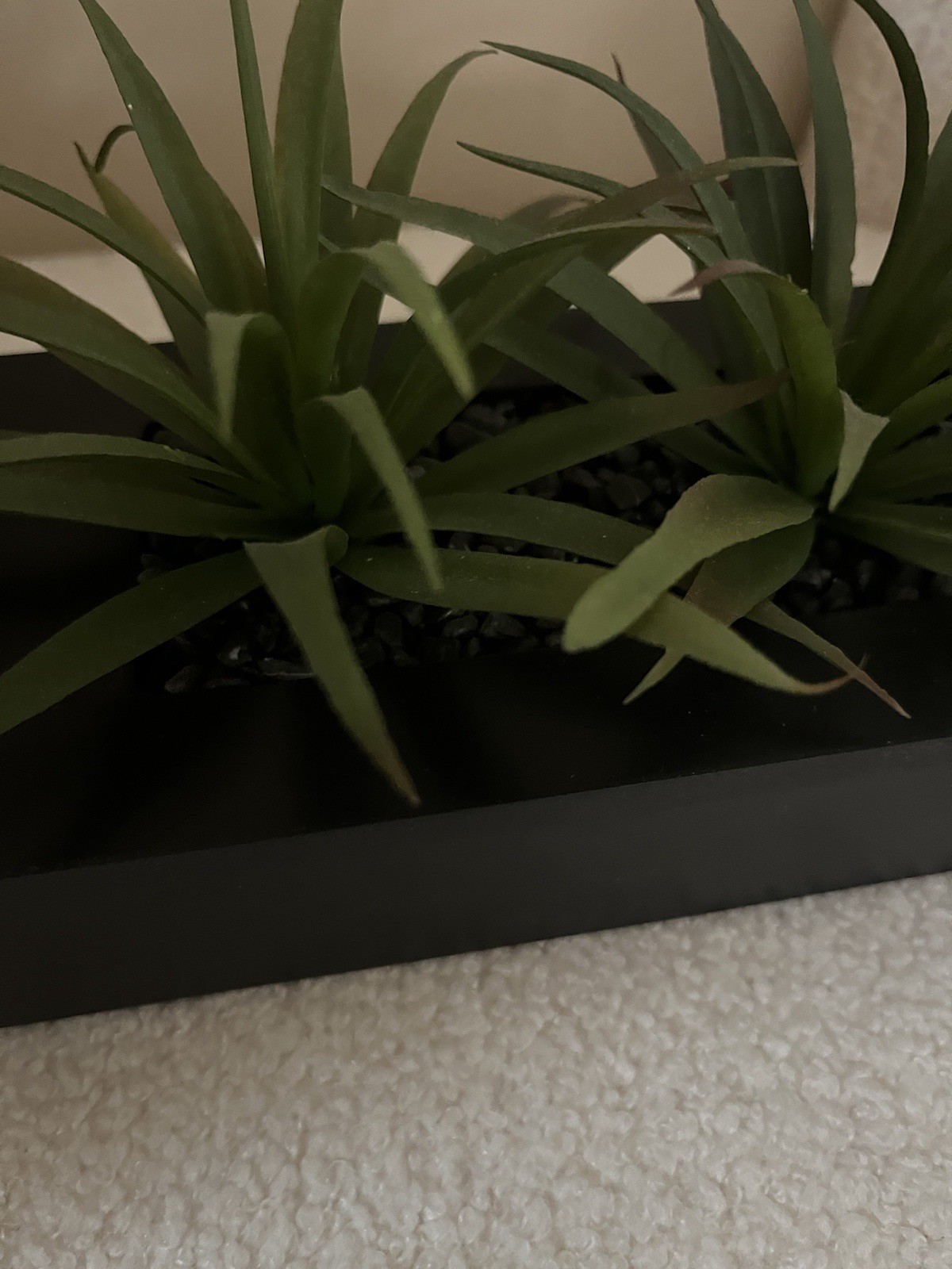 amazon mygift 10 inch fake artificial grass plant black wood planter pebbles