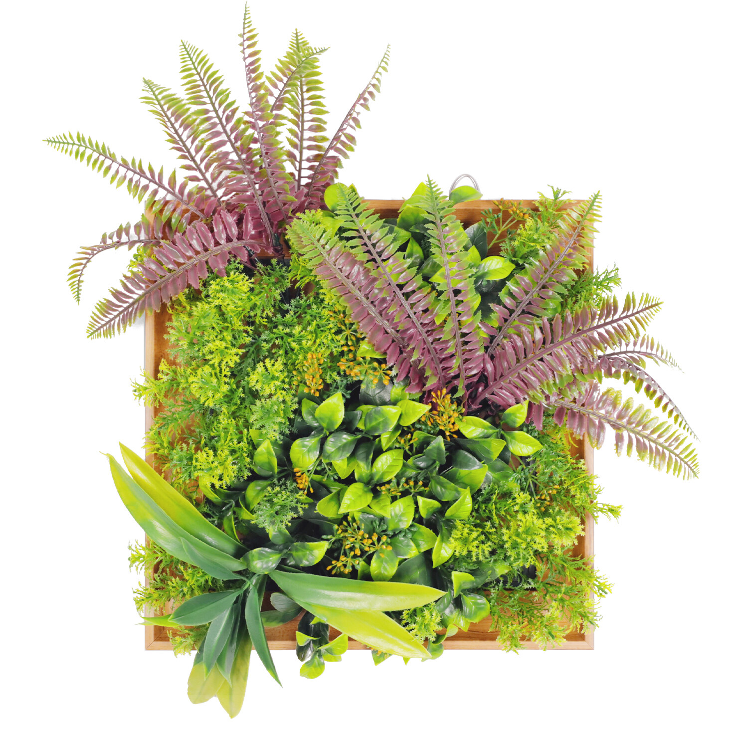 12″x12″ Artificial Grass Wall Hedge Decor Decoration With Wooden Square Frame #2